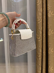 LV Capucines Mini White Full Crystal - 21x13.6x8cm - 6