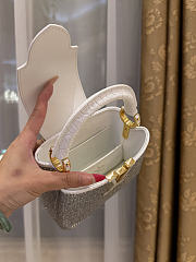 LV Capucines Mini White Full Crystal - 21x13.6x8cm - 5