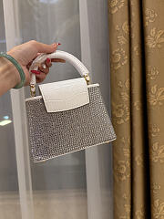 LV Capucines Mini White Full Crystal - 21x13.6x8cm - 3