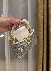 LV Capucines Mini White Full Crystal - 21x13.6x8cm - 2