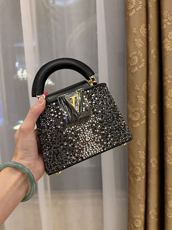LV Capucines Nano Black Crystal Heaven - 16.3x11x6.5cm