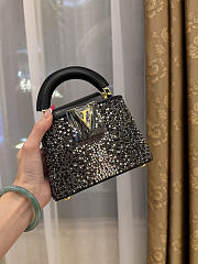 LV Capucines Nano Black Crystal Heaven - 16.3x11x6.5cm - 2