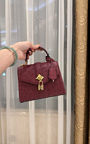 LV Rose De Vents Mini Ostrich Burgundy - 19x15x9cm - 4