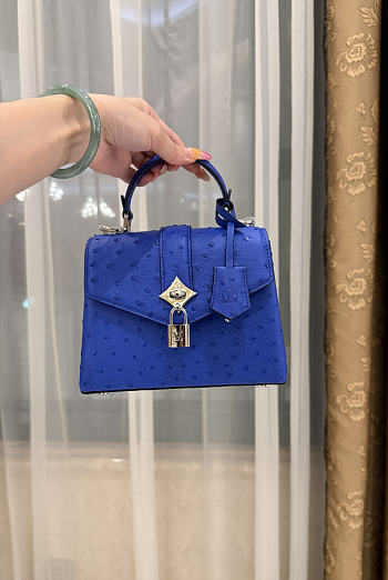 LV Rose De Vents Mini Ostrich Blue - 19x15x9cm