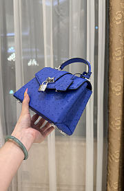 LV Rose De Vents Mini Ostrich Blue - 19x15x9cm - 4