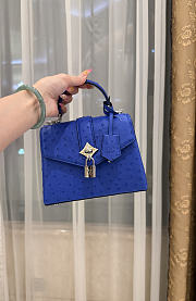 LV Rose De Vents Mini Ostrich Blue - 19x15x9cm - 5