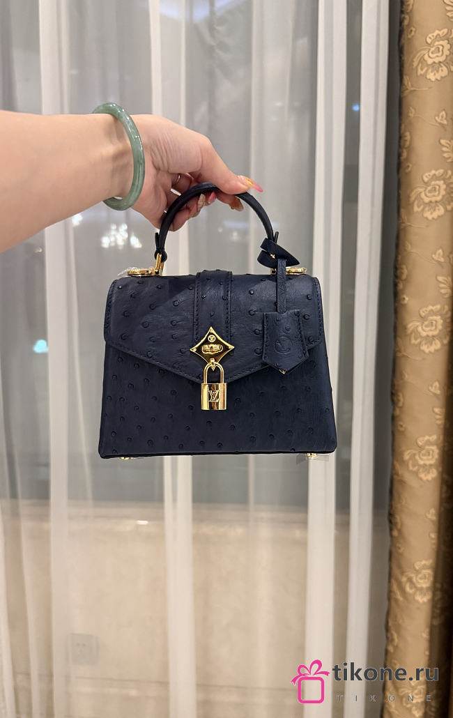 LV Rose De Vents Mini Ostrich Navy - 19x15x9cm - 1