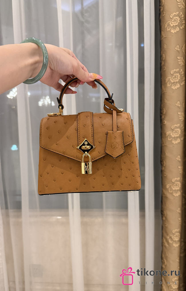 LV Rose De Vents Mini Ostrich Brown - 19x15x9cm - 1