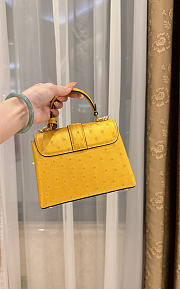 LV Rose De Vents Mini Ostrich Yellow - 19x15x9cm - 4