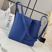 Loewe Medium Bilbao Bucket In Smooth Calfskin Blue - 26x25x13cm - 6