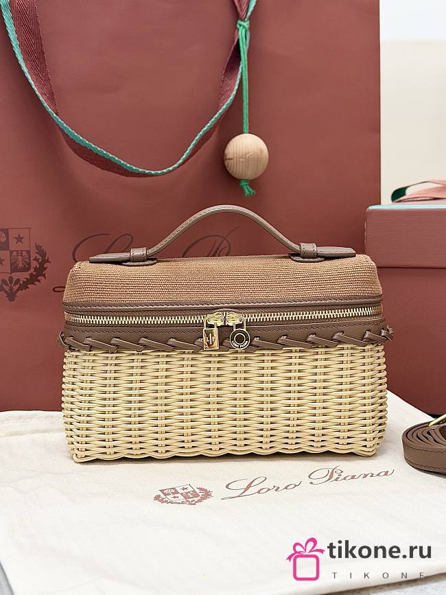 Loro Piana Extra Pocket L19 Wicker Cotton Malt/Vicuna/Dark Vicuna/Sun Gold (F7Y1) - 11x19x7cm - 1