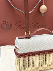 Loro Piana Extra Pocket L19 East-West Wicker Cotton, Linen, Rattan Malt (F7XZ) - 11x19x7cm - 2