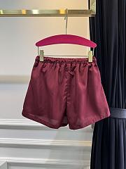 Miumiu Technical Fabric Shorts Amaranth Red MP1809 - 5