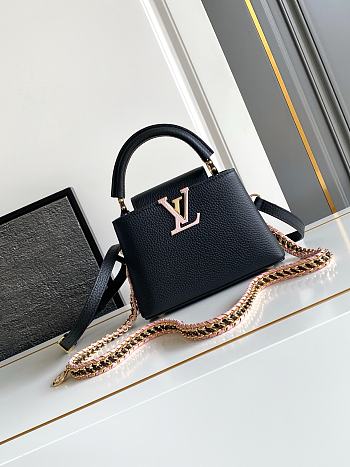 LV Capucines Mini Taurillon Leather Black M29439 - 21x14x8cm