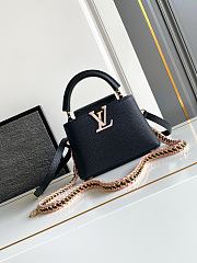 LV Capucines Mini Taurillon Leather Black M29439 - 21x14x8cm - 3