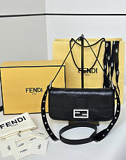 Fendi Baguette 26424 Leather Black - 26x4x14cm - 1
