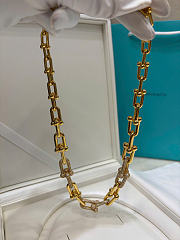 Tiffany HardWear Graduated Link Necklace in Yellow Gold with Pavé Diamonds - 3