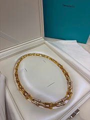 Tiffany HardWear Graduated Link Necklace in Yellow Gold with Pavé Diamonds - 5