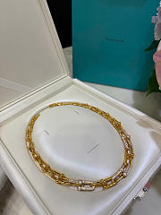 Tiffany HardWear Graduated Link Necklace in Yellow Gold with Pavé Diamonds - 4