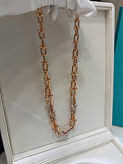 Tiffany HardWear Graduated Link Necklace in Rose Gold with Pavé Diamonds - 5