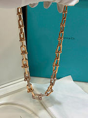 Tiffany HardWear Graduated Link Necklace in Rose Gold with Pavé Diamonds - 3
