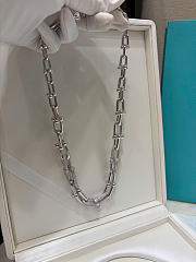 Tiffany HardWear Graduated Link Necklace in White Gold with Pavé Diamonds - 4