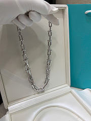 Tiffany HardWear Graduated Link Necklace in White Gold with Pavé Diamonds - 3