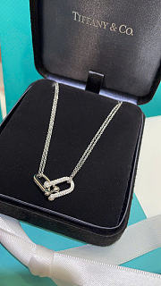 Tiffany HardWear Large Double Link Pendant in White Gold with Pavé Diamonds - 3