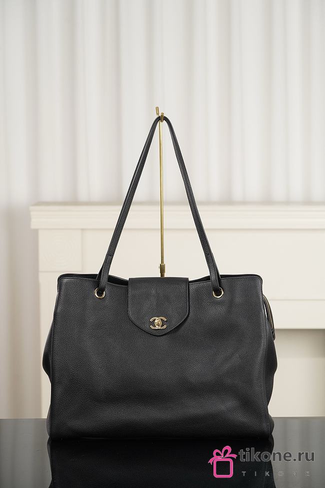 Chanel Large Shopping Bag Grained Calfskin & Gold-Tone Metal Black AS6245 - 46x36x20cm - 1