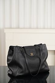 Chanel Large Shopping Bag Grained Calfskin & Gold-Tone Metal Black AS6245 - 46x36x20cm - 4