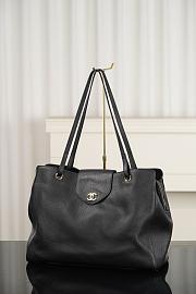 Chanel Large Shopping Bag Grained Calfskin & Gold-Tone Metal Black AS6245 - 46x36x20cm - 2