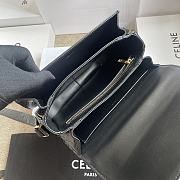 Celine Classique Triomphe Bag In Niloticus Crocodile Black - 22x15.5x6cm - 5