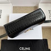 Celine Classique Triomphe Bag In Niloticus Crocodile Black - 22x15.5x6cm - 4