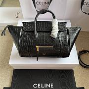 Celine Small Luggage In Niloticus Crocodile Black - 24x15.5x11cm - 1