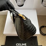 Celine Small Luggage In Niloticus Crocodile Black - 24x15.5x11cm - 5