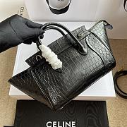 Celine Small Luggage In Niloticus Crocodile Black - 24x15.5x11cm - 4