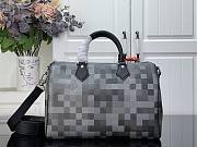 LV Speedy 30 Bandouliere Damoflage Canvas Black M28977 - 30x21x17cm - 1