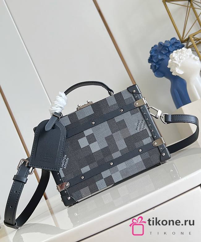 LV Handle Trunk Damoflage Canvas Black M28978 - 24x16.5x8cm - 1