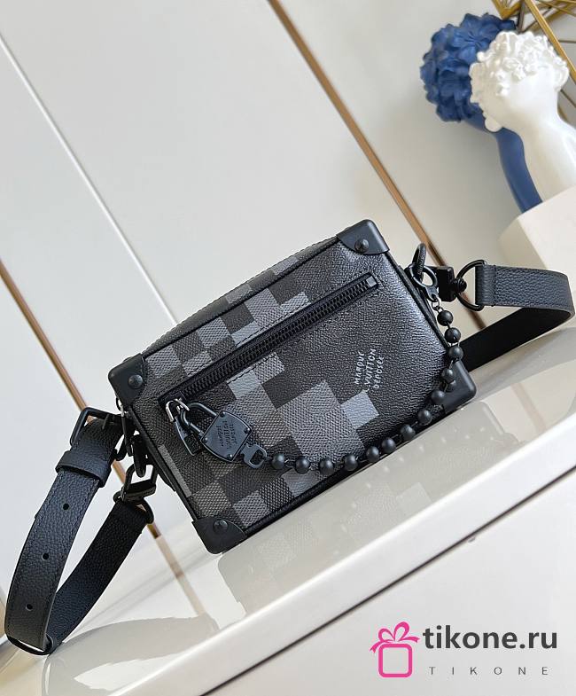 LV Mini Soft Trunk Damoflage Canvas Black M14922 - 18.5x13x8cm - 1