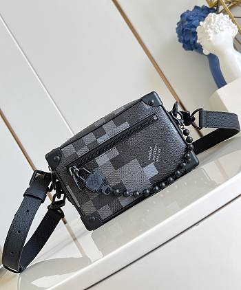 LV Mini Soft Trunk Damoflage Canvas Black M14922 - 18.5x13x8cm