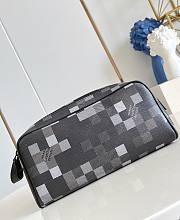 LV Dopp Kit Toiletry Bag Damoflage Canvas Black M15109 - 28x15x16.5cm - 6