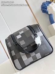 LV Dopp Kit Toiletry Bag Damoflage Canvas Black M15109 - 28x15x16.5cm - 5