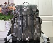 LV Christopher MM Damoflage Canvas Black M14952 - 44x38x12.5cm - 1