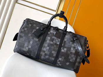 LV Keepall Bandouliere 50 Damoflage Canvas Black M14957 - 50x29x23cm