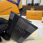 LV Double Card Holder Damoflage Canvas Black M14929 - 11x7x1.5cm - 6