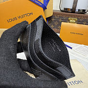 LV Double Card Holder Damoflage Canvas Black M14929 - 11x7x1.5cm - 5