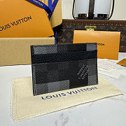 LV Double Card Holder Damoflage Canvas Black M14929 - 11x7x1.5cm - 3