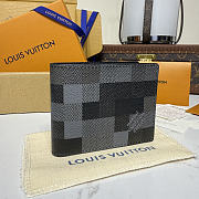 LV Slender Wallet Damoflage Canvas Black M14927 - 11x8.5x2cm - 6