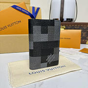 LV Pocket Organizer Damoflage Canvas Black M14928 - 7.5x11x1cm - 5