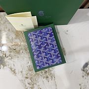 Goyard Grenelle Passport Cover Multicoloured Blueberry Purple - 14x10x1.5cm - 3